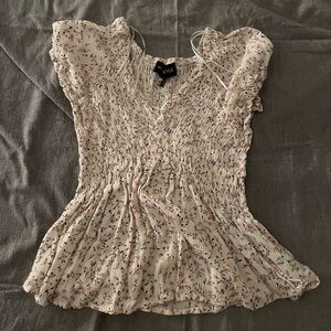 Kendall & Kylie Multicolor Smocked Top